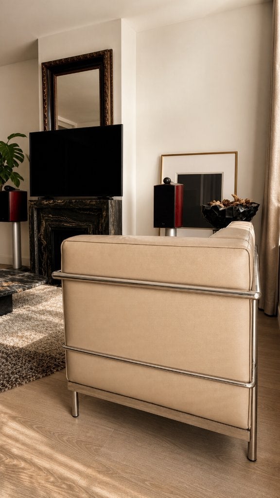 Prachtige Design Tweezitter | Camel Kleur & Chroom Frame, Ophalen, Zo goed als nieuw, Leer