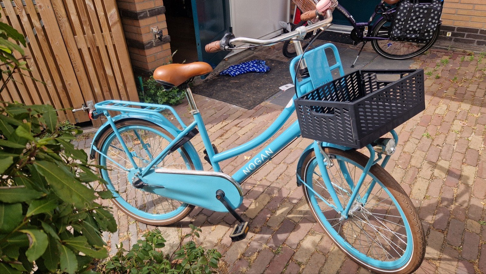 Popal Cargo N3 transportfiets turkooise 24 inch ZGAN!, Fietsen en Brommers, Fietsen | Meisjes, Zo goed als nieuw, 24 inch, Handrem