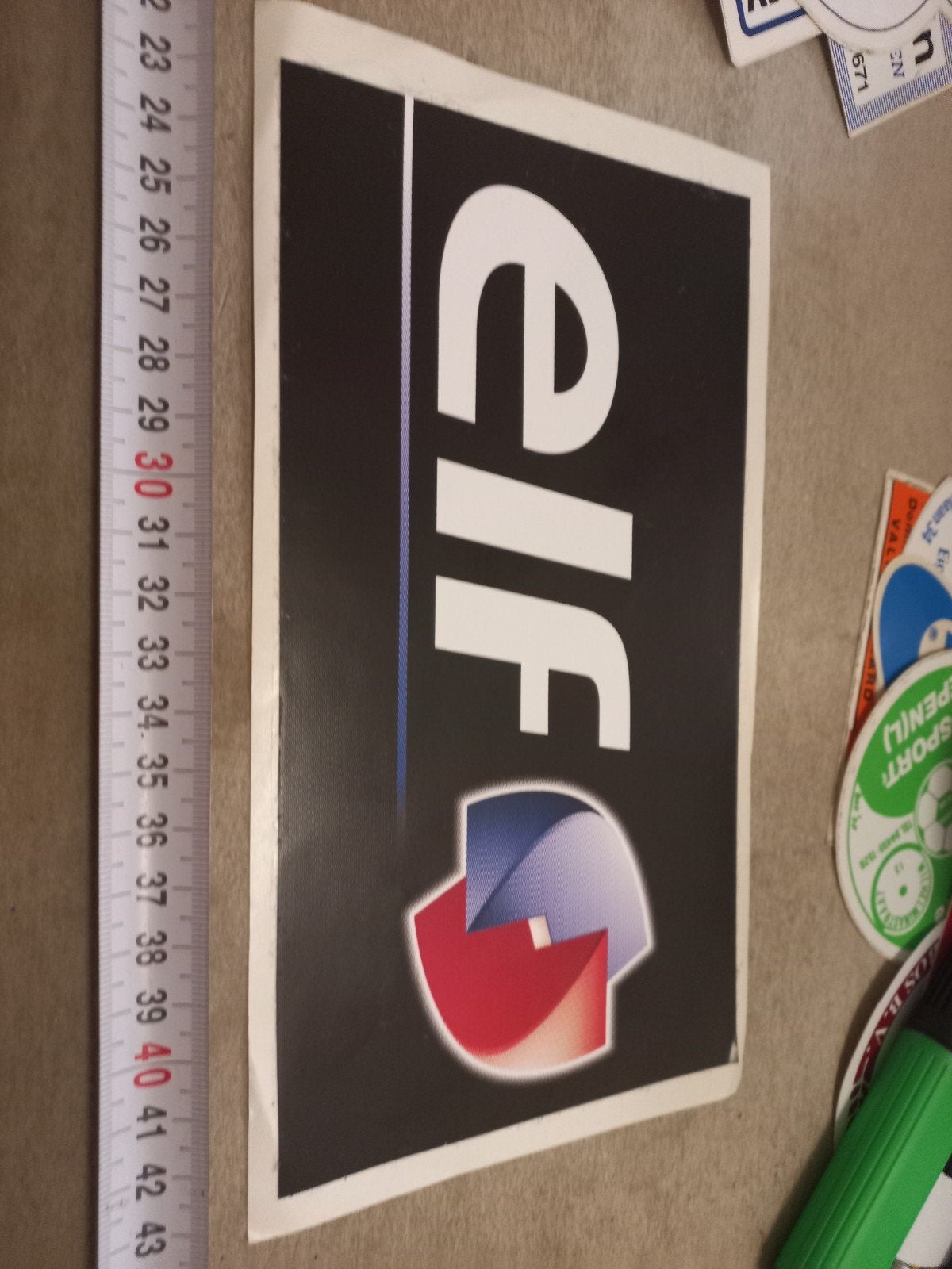 Vintage Elf Sticker - Auto of Motor Sport, Verzamelen, Ophalen of Verzenden, Gebruikt, Auto of Motor
