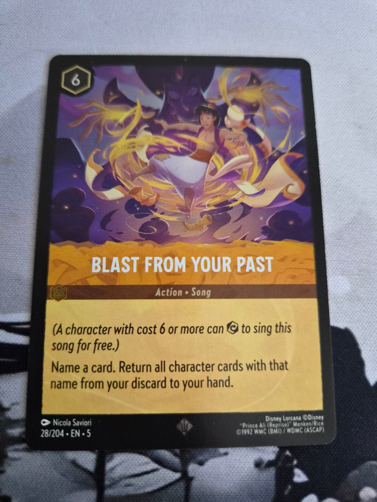 Disney Lorcana Blast From Your Past Cold Foil, Ophalen of Verzenden, Zo goed als nieuw, Losse kaart, Foil