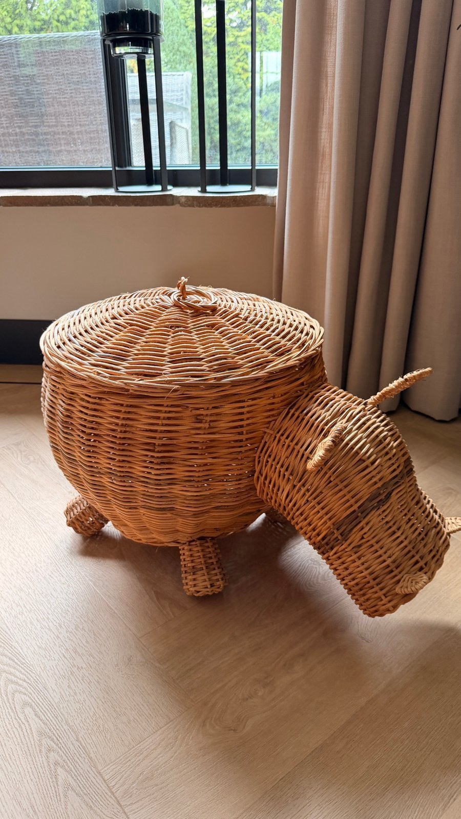 Zara home opbergmand Nijlpaard Hippo riet kinderkamer, Kinderen en Baby's, Overige merken, Bruin, Ophalen of Verzenden, Zo goed als nieuw