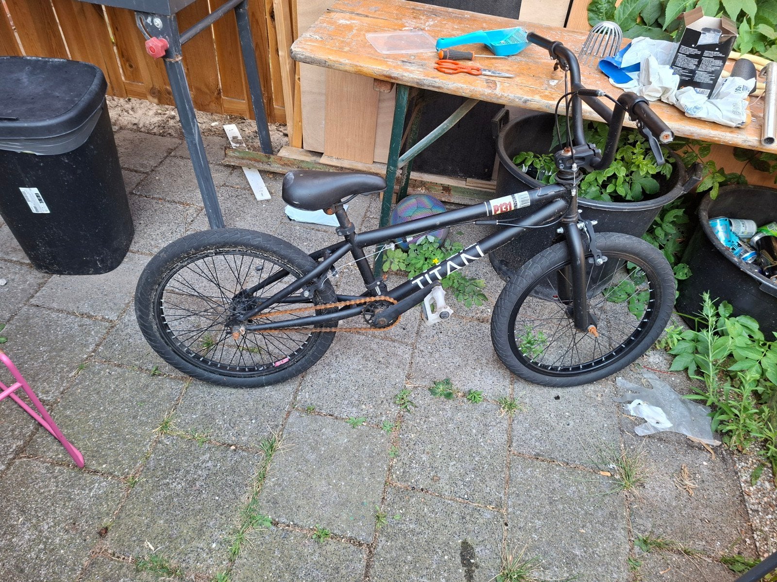 Gebruikte Titan BMX fiets - Zwart, Ophalen, Gebruikt, Staal, Velgrem
