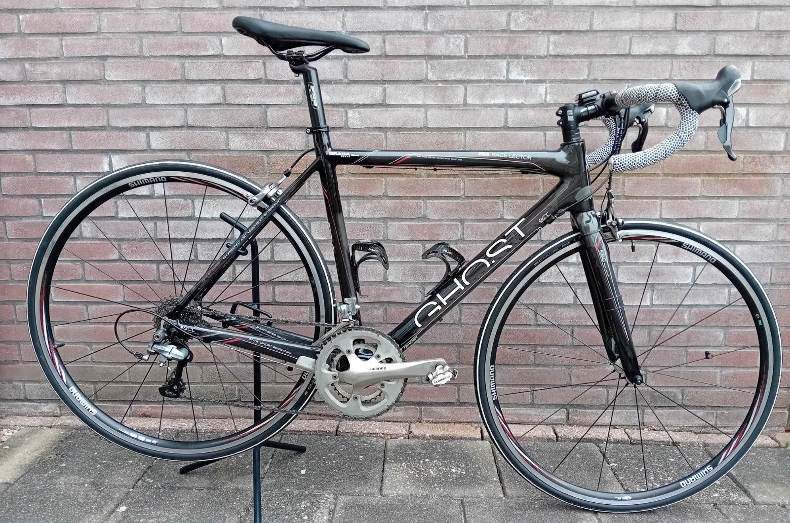 Mooie Ghost EBS Race Lector carbon. Ultegra 2x10 speed., 28 inch, Gebruikt, Carbon, Velgrem