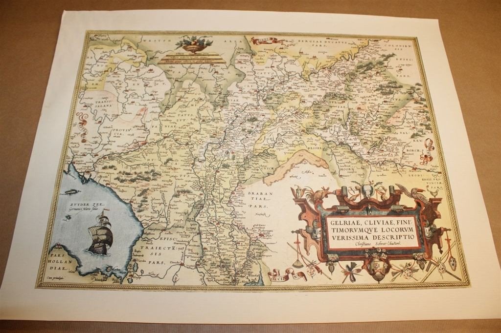 Kaart - Gelderland - Abraham Ortelius 1592 - Facsimile, Gelezen, Ophalen of Verzenden, Landkaart, 1800 tot 2000