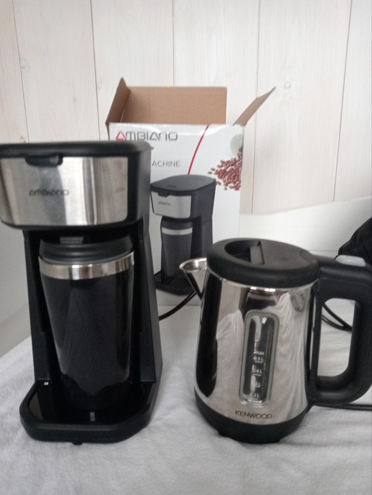 Ambiano Coffee-to-Go Filterkoffiemachine & Kenwood Waterkoke, Ophalen of Verzenden, Gebruikt