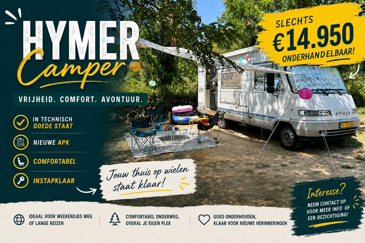 Hymer B544 Integraal Camper - Klaar voor de Vakantie!, Particulier, Integraal, Hymer