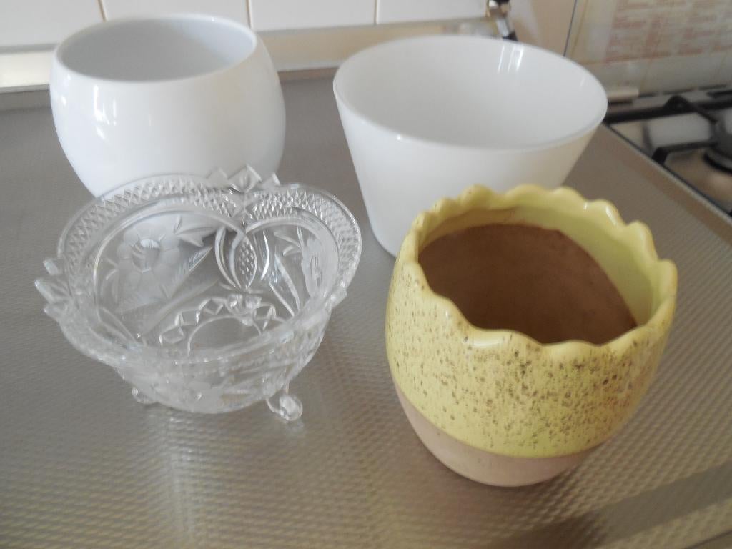 4 Plantenpotten, Ophalen of Verzenden, Gebruikt