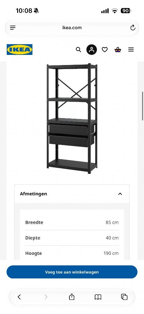 IKEA stellingkast, Ophalen, Gebruikt
