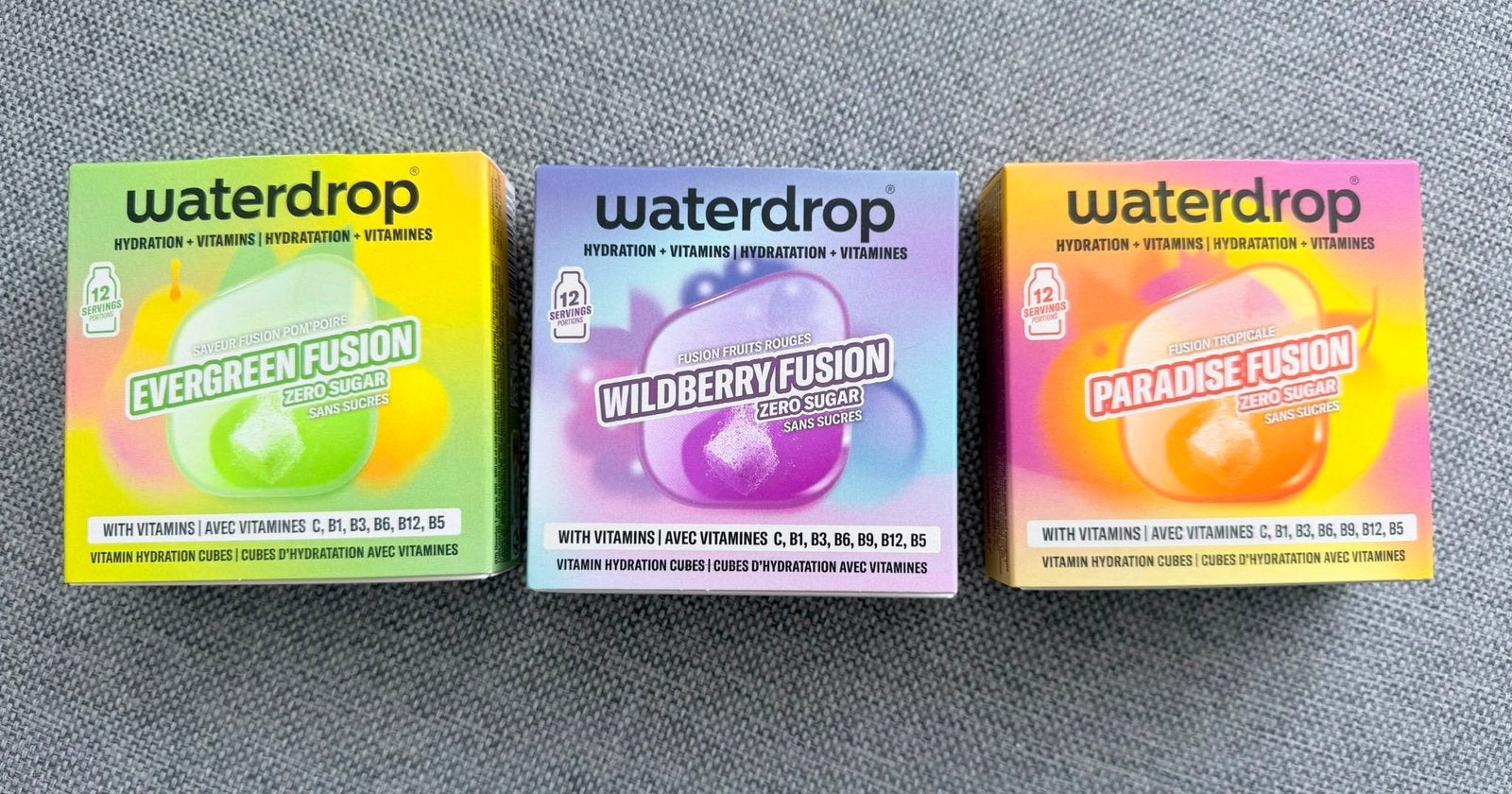 Water drop fusion smaken Paradise, Wildberry en Evergreen, Ophalen of Verzenden