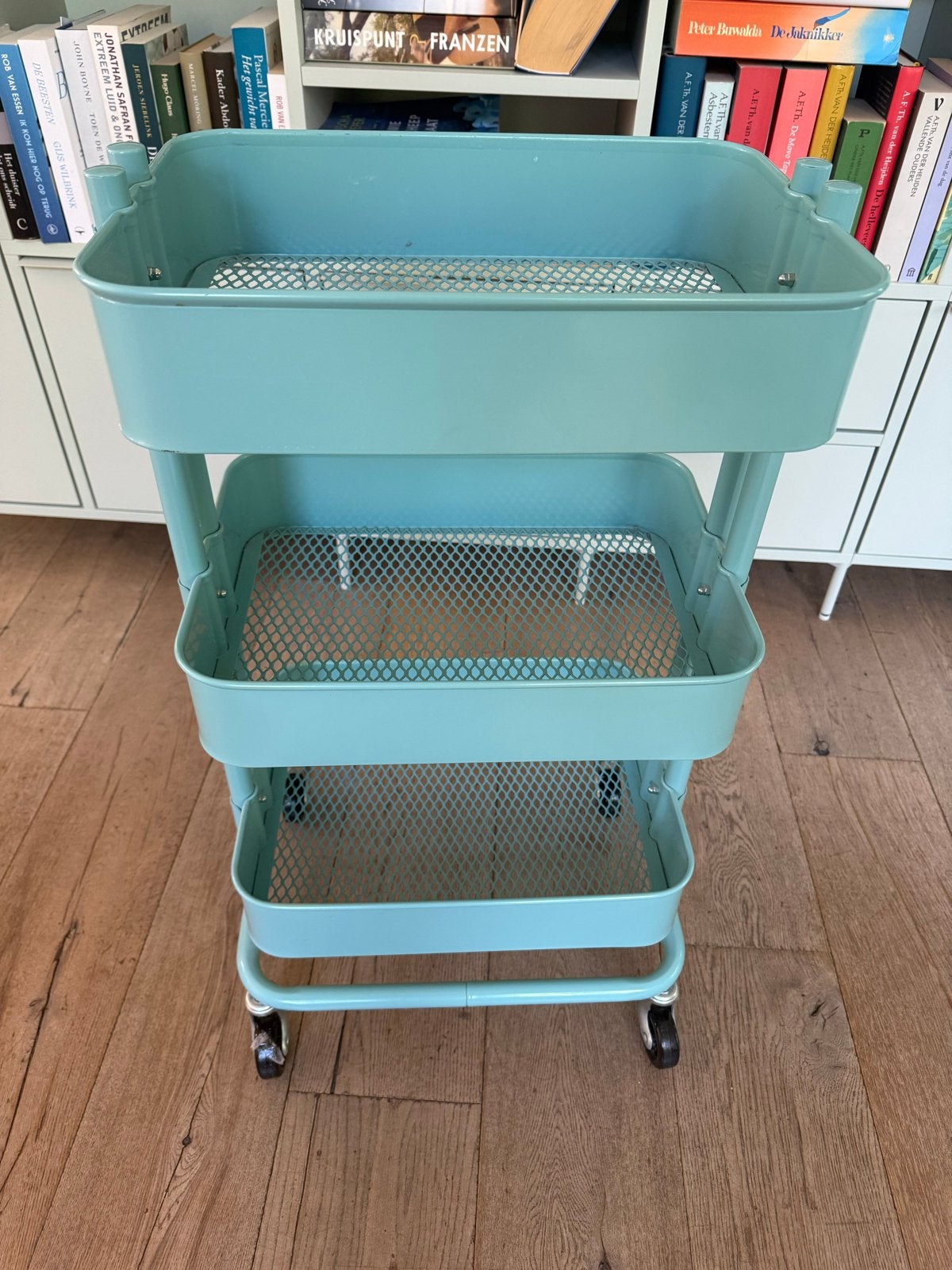 IKEA RÅSKOG Roltafel / Keukenwagen - Lichtblauw, Huis en Inrichting, Ophalen, Gebruikt