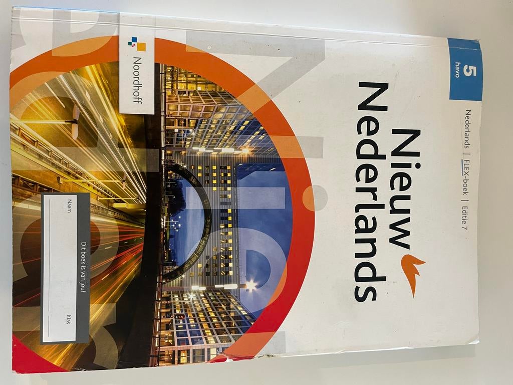 Nieuw Nederlands 5 havo FLEX-boek Editie 7 Noordhoff, Boeken, Ophalen of Verzenden, HAVO, Nederlands