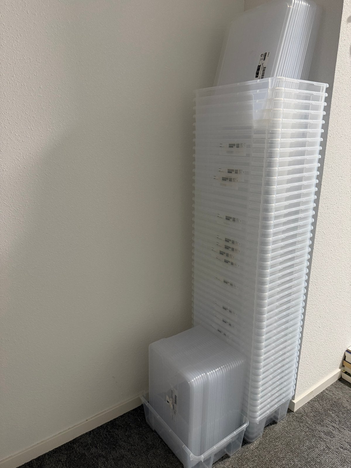 IKEA SAMLA Opbergboxen met deksel - 39x28x14 cm, 11L, Ophalen, Minder dan 50 cm, Zo goed als nieuw, Minder dan 40 cm