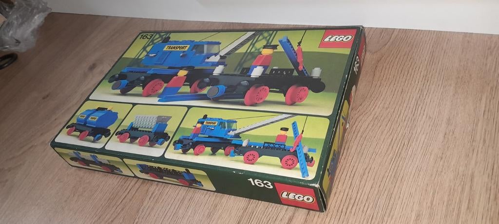 Lego trein cargo wagon kraan 12v 163 100% compleet netjes, Overige thema's, Lego, Ophalen of Verzenden, Zo goed als nieuw