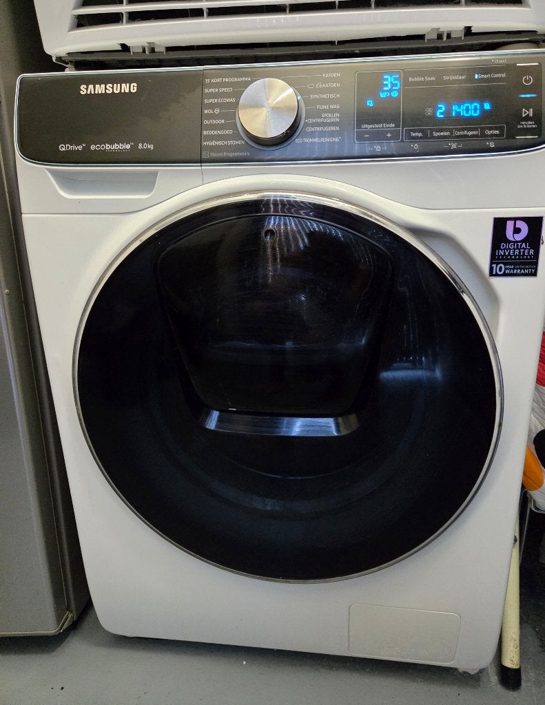 Wasmachine samsung eco bubble add wash 8 kg, Ophalen, 1200 tot 1600 toeren, Gebruikt, 8 tot 10 kg