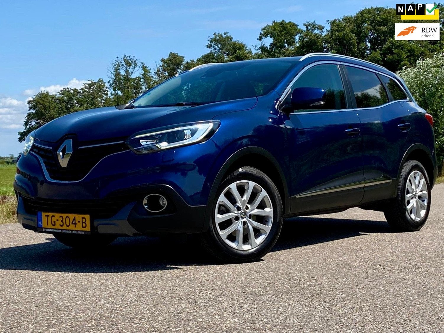 Renault Kadjar 1.2 TCe Intens MPV PANORAMADAK Camera NAP NAV, Auto's, Voorwielaandrijving, Blauw, Origineel Nederlands, Bedrijf