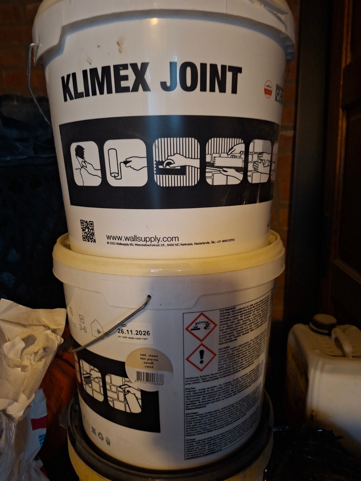 2 emmers Klimex Joint voegmortel van Hornbach, Ophalen, Nieuw, Beige