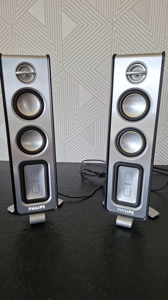 Philips speakerboxen voor PC MMS 321, Computers en Software, Pc speakers, Ophalen, Gebruikt, Audiokanaal 2, Philips
