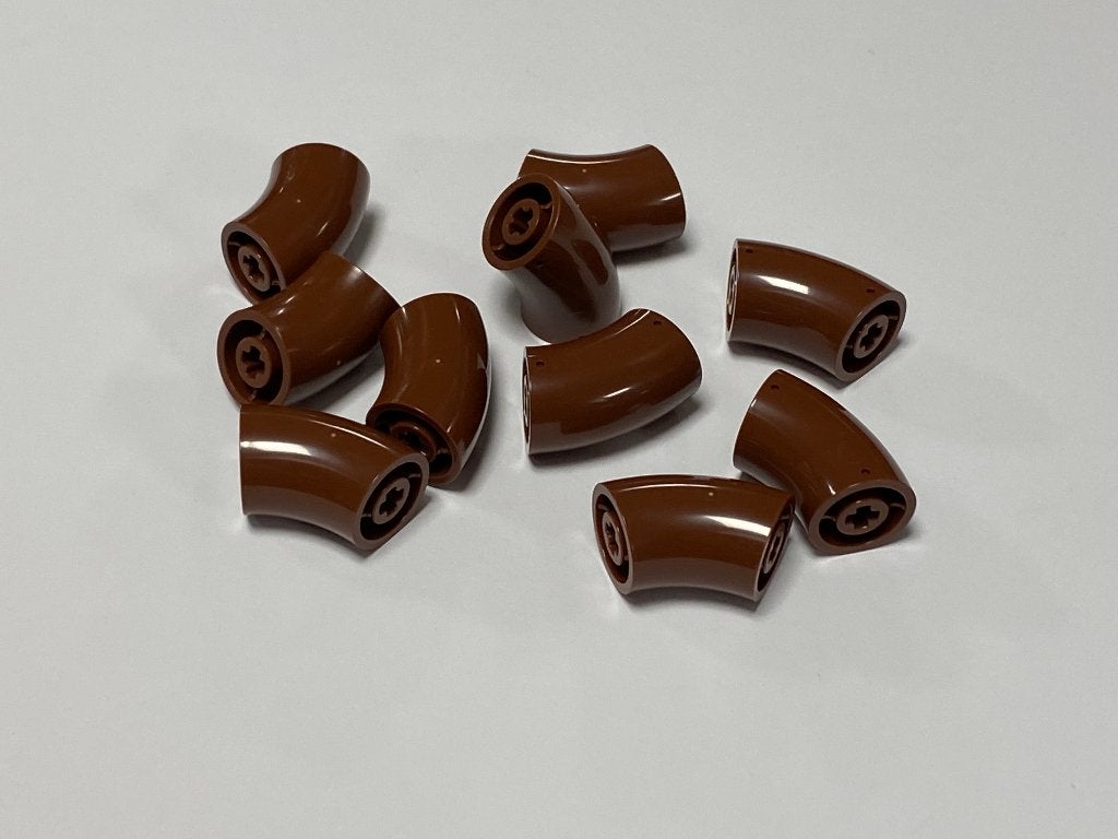 Partij 10x nieuwe Lego bruine gebogen ronde steen 2x2, Overige thema's, Lego, Nieuw, Ophalen of Verzenden