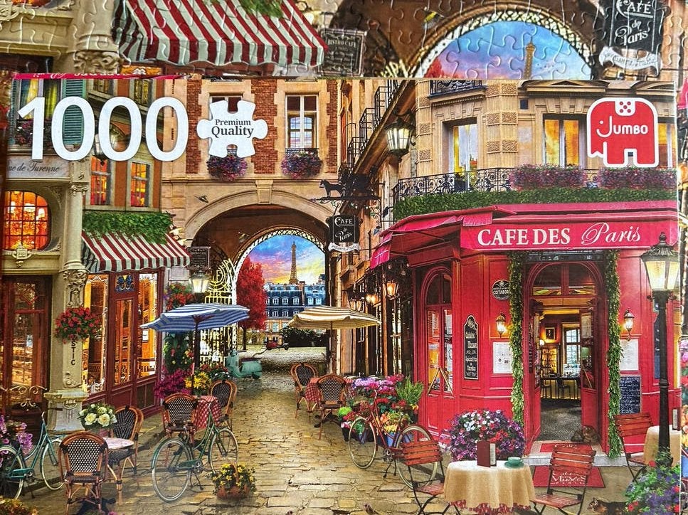 Jumbo Legpuzzel 1000 stukjes - Café des Paris, Ophalen, 500 t/m 1500 stukjes, Zo goed als nieuw, Legpuzzel