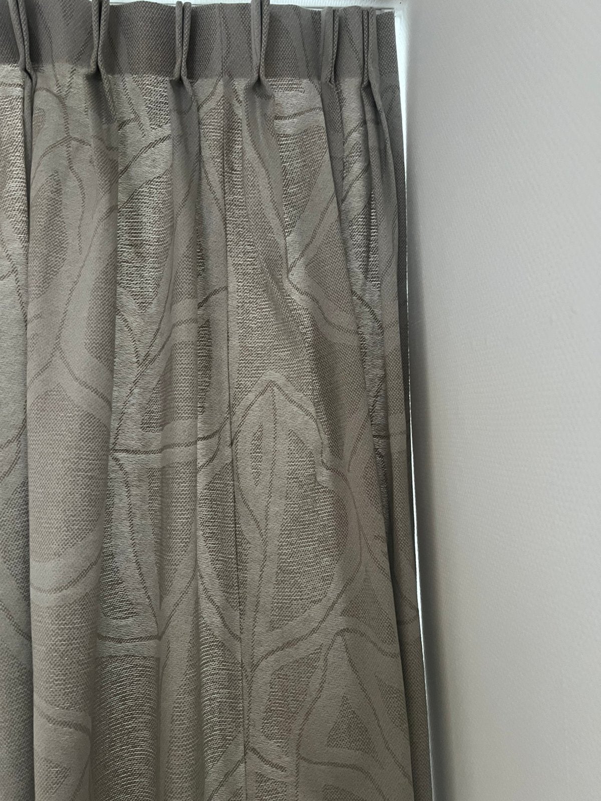 Gordijn grijs met motief 200 cm breed 245 cm lang, Ophalen, Gebruikt, Grijs, Gordijn