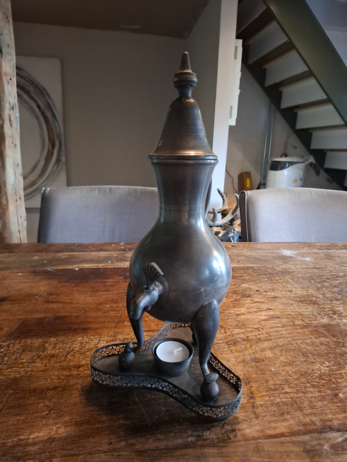 Antieke tinnen kraantjeskan, Antiek en Kunst, Antiek | Tin, Ophalen
