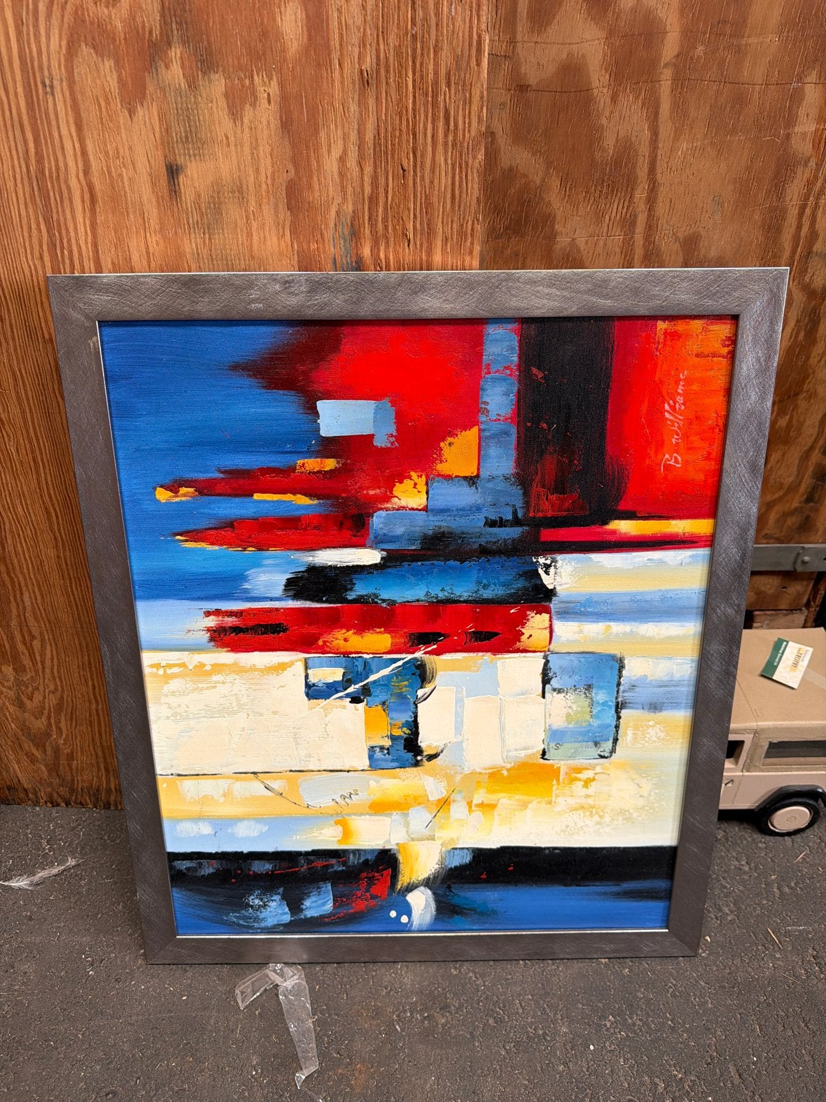Abstract Kunstwerk - Levendige Kleuren en Dynamische Vormen, Ophalen