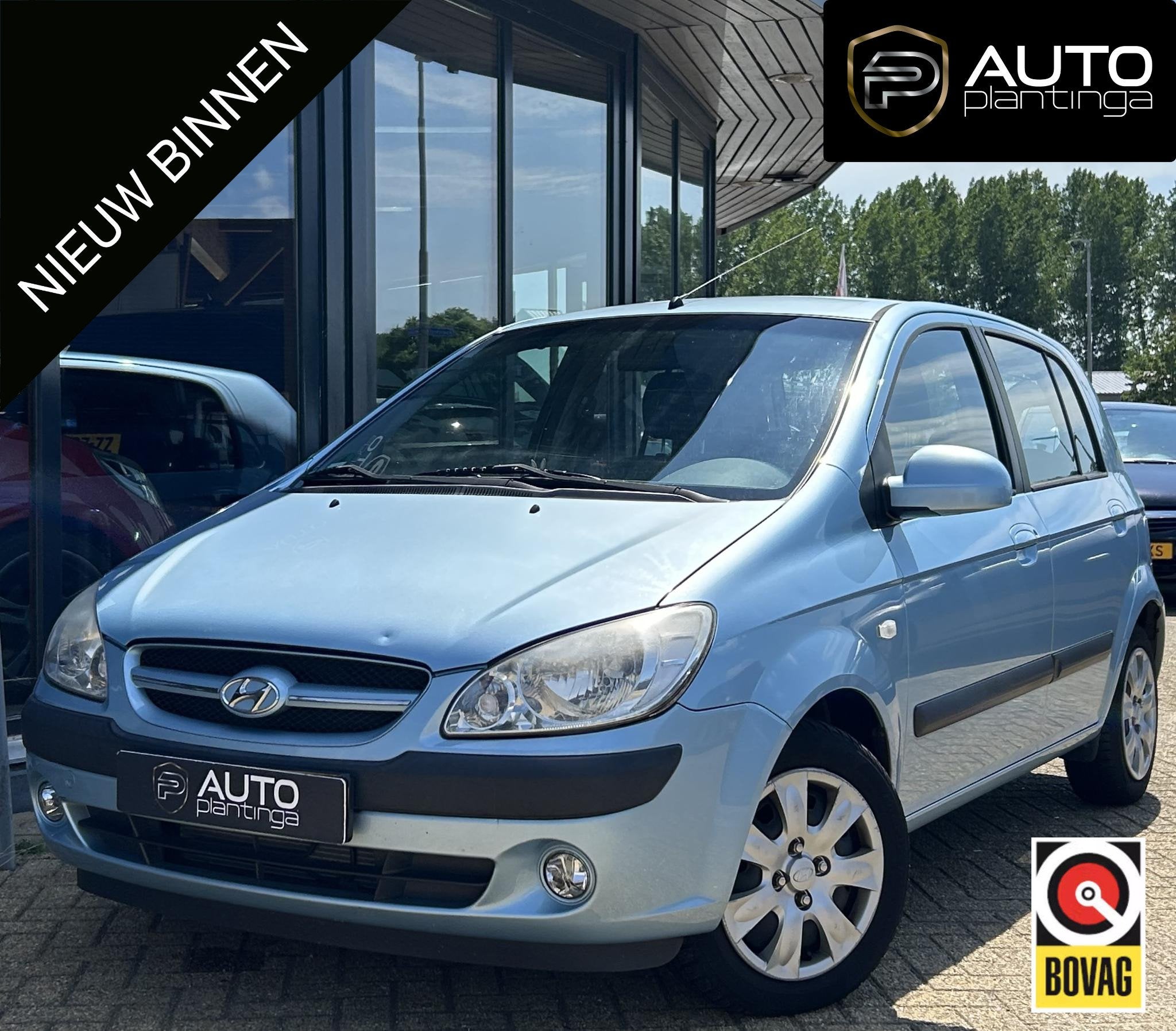 Hyundai Getz 1.4i Active Cool 97PK | Airco | 5 Deurs | NAP |, Voorwielaandrijving, 4 cilinders, Blauw, Origineel Nederlands