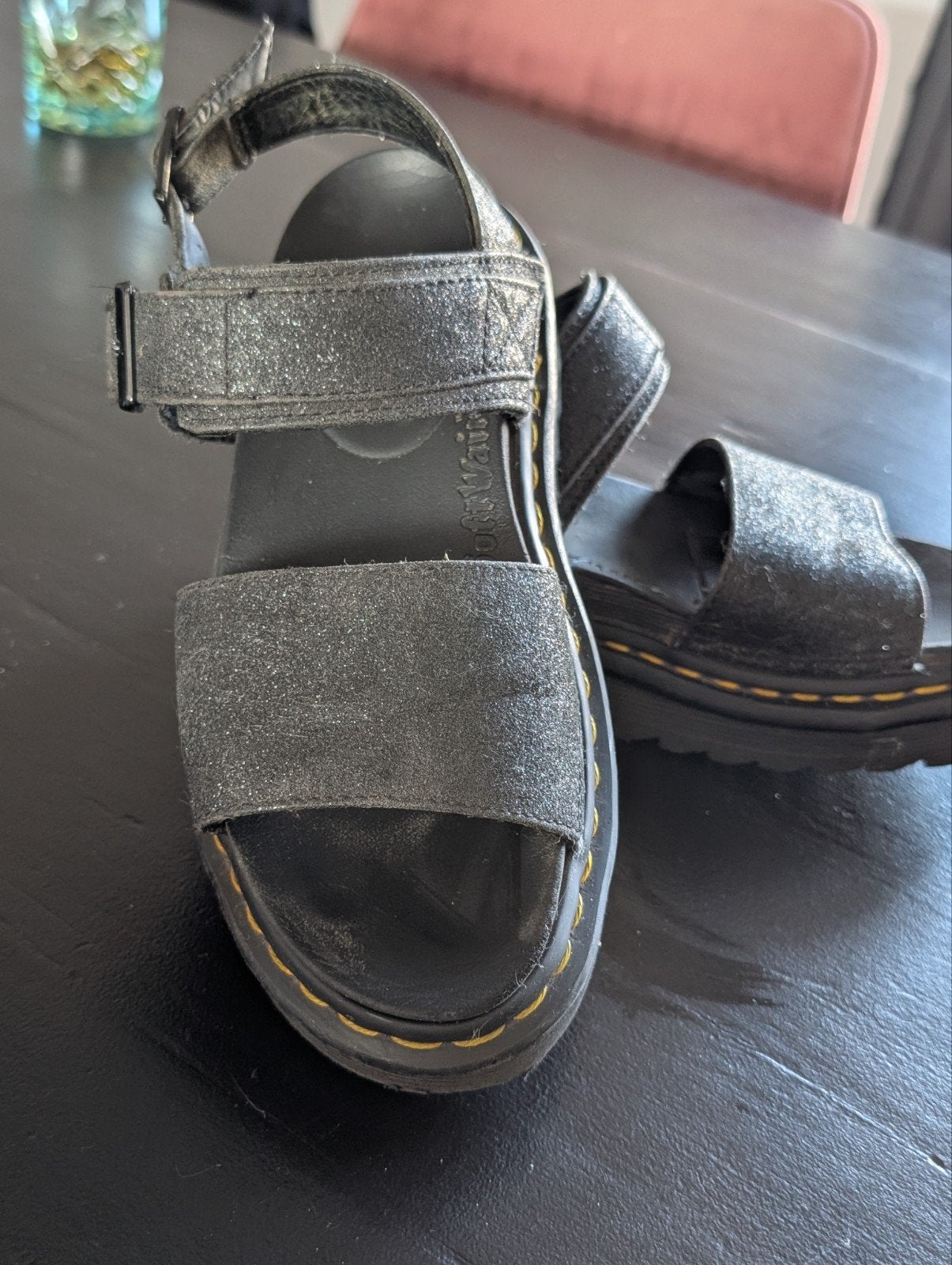 Dr. Martens Voss Glitter Sandalen Maat 37, Kleding | Dames, Schoenen, Zwart, Dr. Martens, Gedragen, Sandalen of Muiltjes
