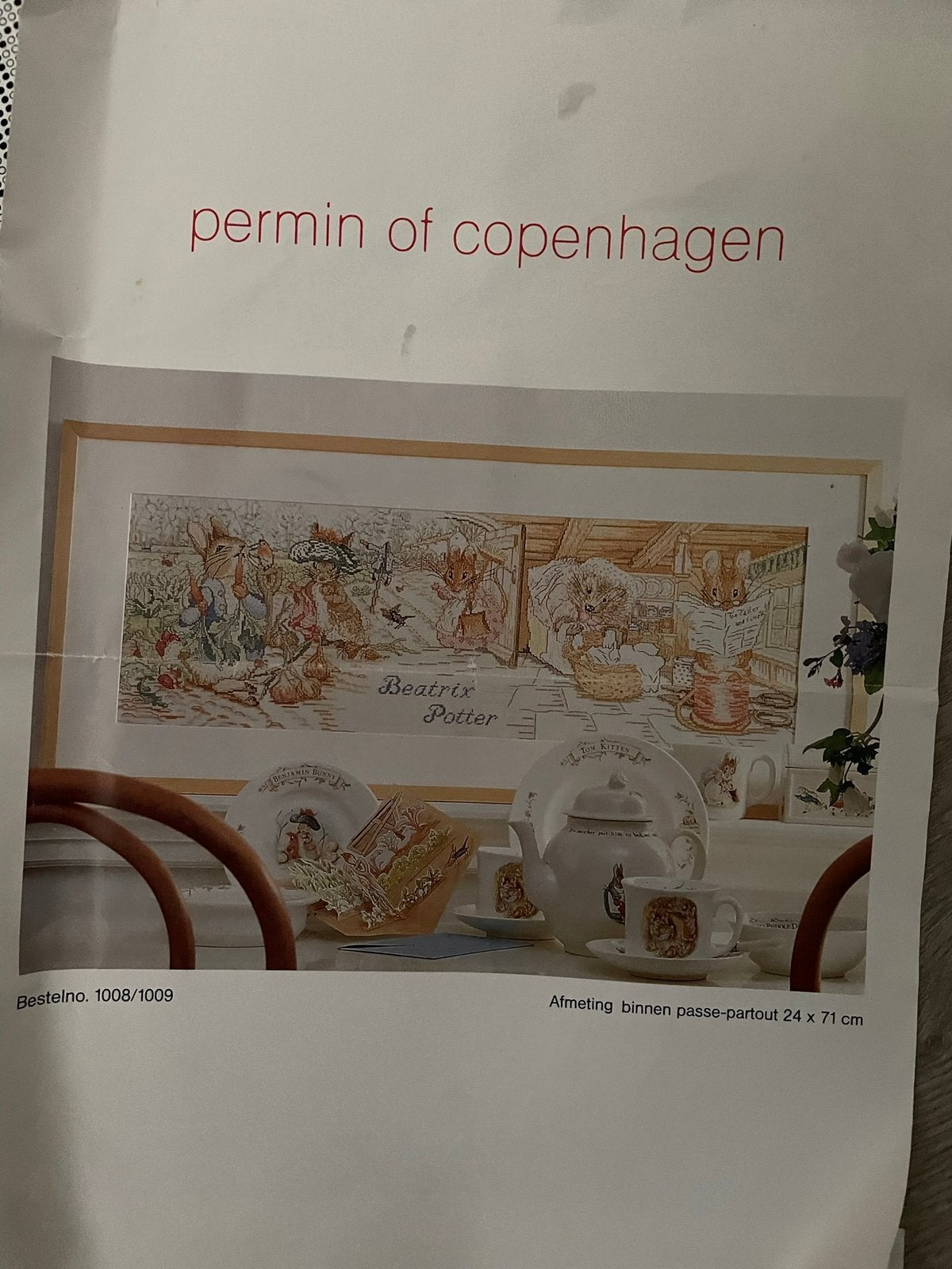 PERMIN  COPENHAGEN BORDUUR PAKKET BEATRIX POTTER, Ophalen of Verzenden, Zo goed als nieuw, Borduurpakket