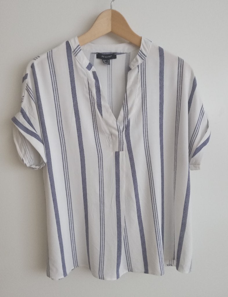 Primark blouse met blauwe strepen, maat 40, Zo goed als nieuw, Stichting Angel's Choice, Angelschoice@gmail.com, Oosterveldweg 15, 7274 DZ