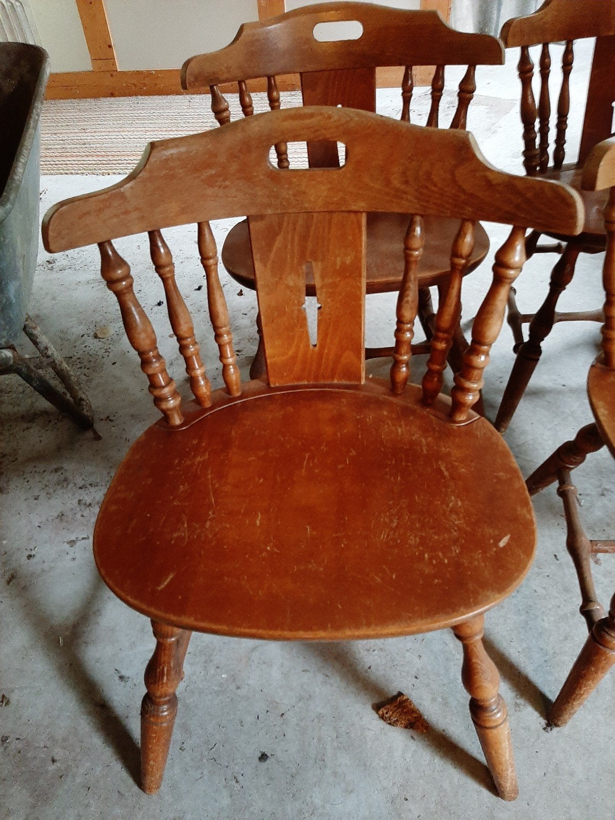 Set van 4 vintage Windsor Captain stoelen, Antiek en Kunst, Ophalen