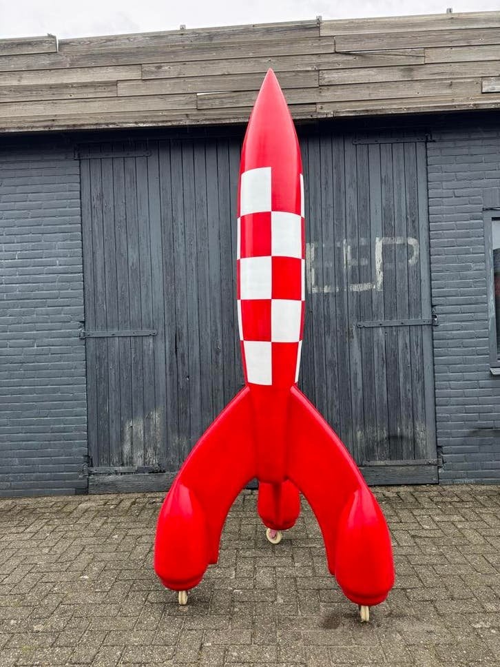 Vintage Mega Raket Beeld kuifje XXXL, Ophalen, Gebruikt, Overige typen