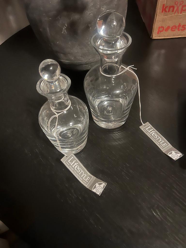 2 x nieuwe ongebruikte karaffen van lifestyle, Nieuw, Ophalen of Verzenden, Glas, Overige stijlen