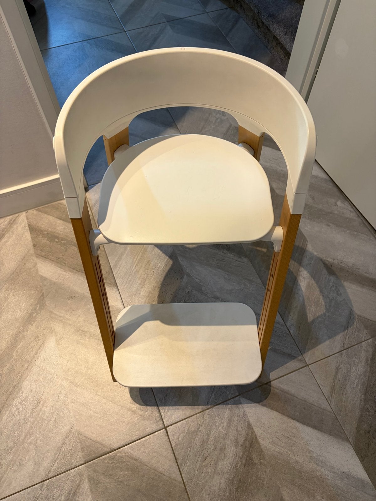 2x Stokke Steps Stoelen met extra poten en voetenplankje, Ophalen, Gebruikt, Aanschuifbaar, Meegroeistoel