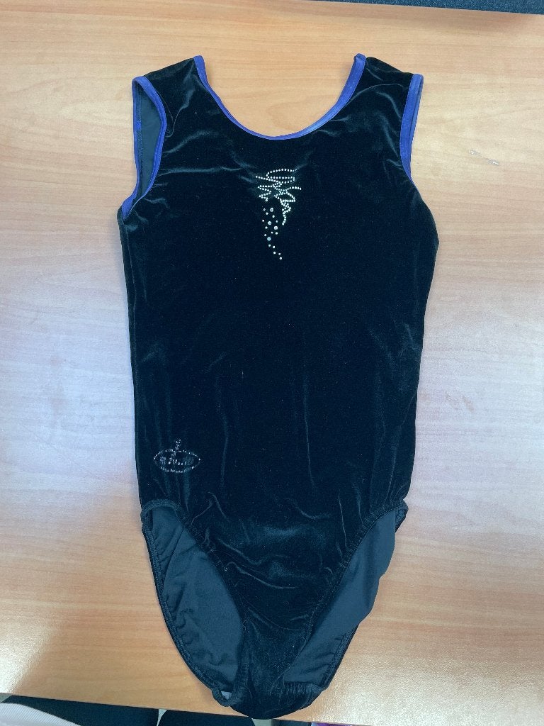 Milano turnpakje zwart velours met strass, Sport en Fitness, Gebruikt, Zwart, Maat 36 t/m 42, Ophalen of Verzenden
