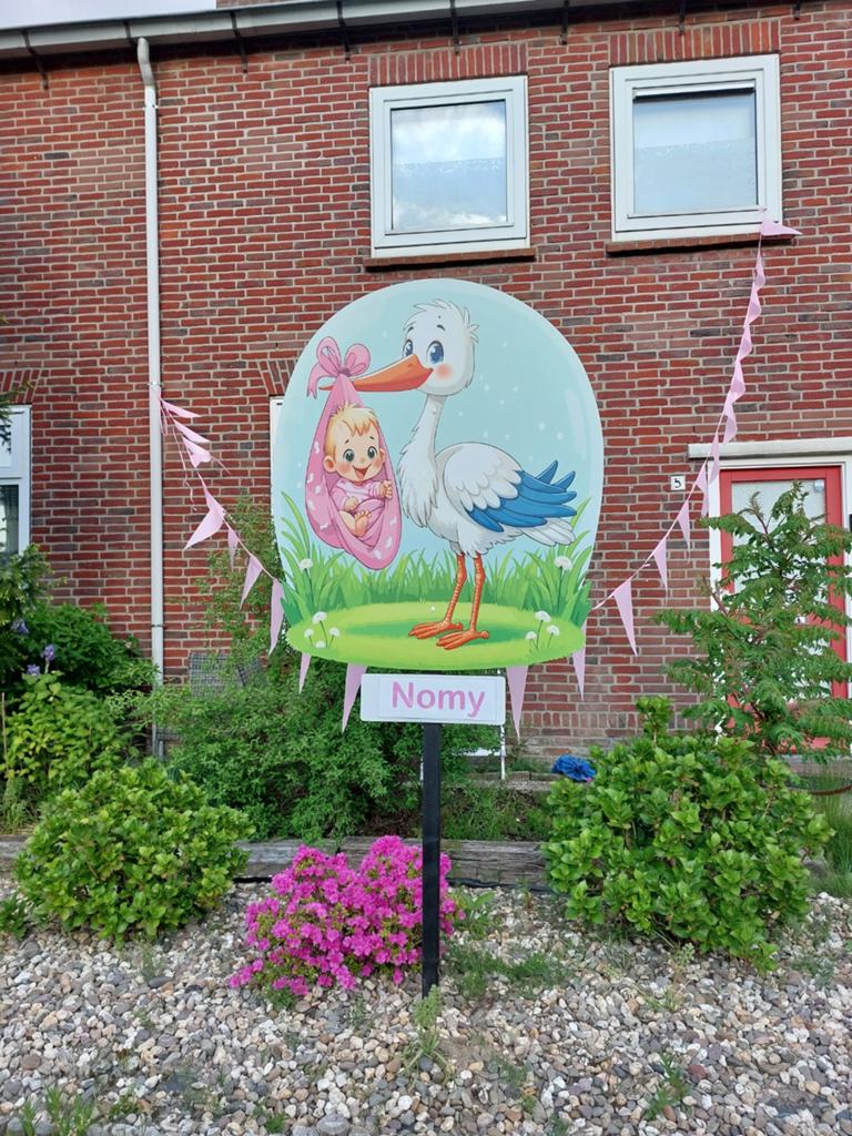 Geboortebord huren - grootste keuze - Gekkepoppen Hengelo, Hobby en Vrije tijd, Feestartikelen | Verhuur, Ophalen of Verzenden