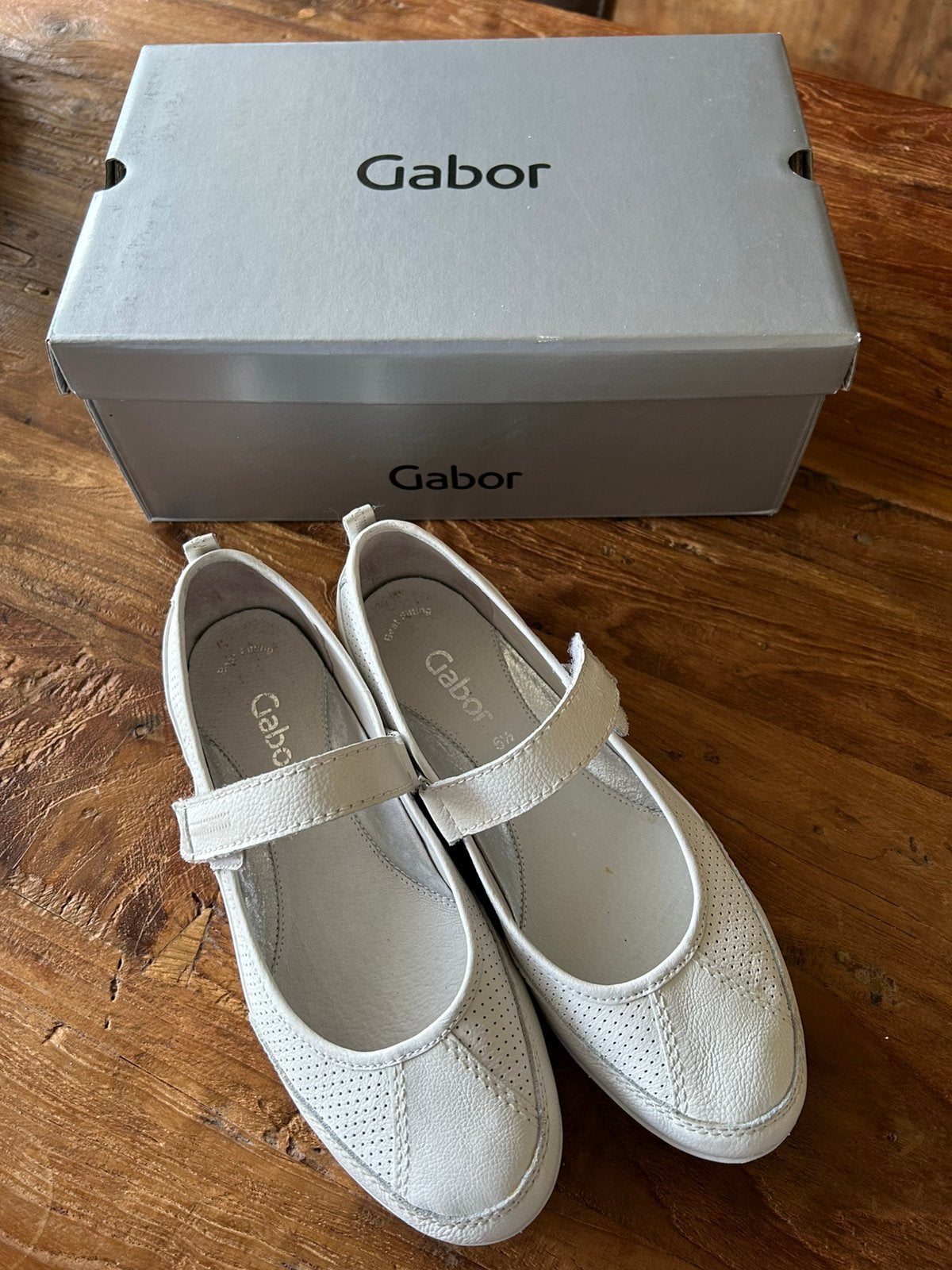 Cabor schoenen 38.5, Ophalen of Verzenden, Zo goed als nieuw, Wit, Ballerina's