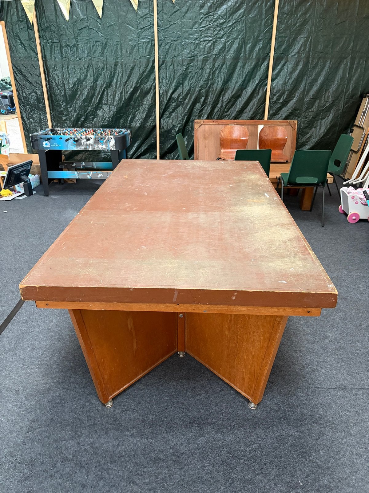 Biljarttafel met lei en afdekplaat, Ophalen, Gebruikt, Biljarttafel