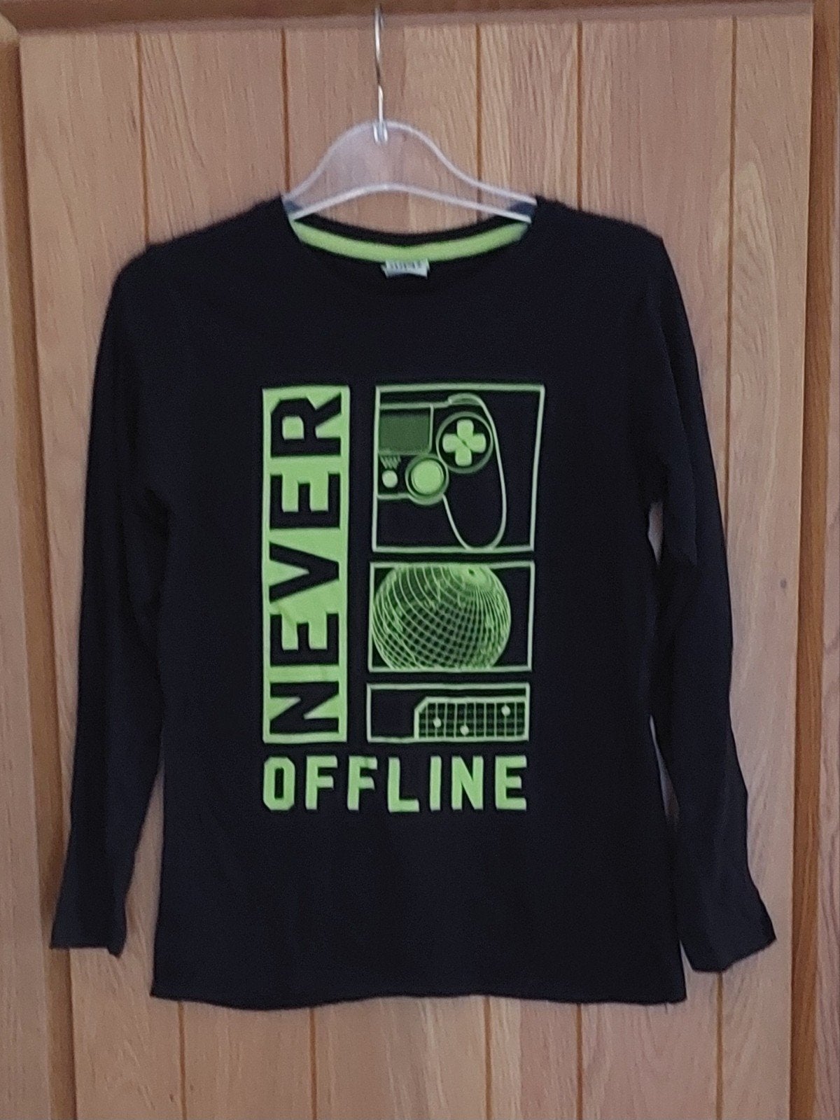 YFK Jongens Longsleeve Zwart - Maat 134/140, Ophalen, YFK, Zo goed als nieuw, Shirt of Longsleeve