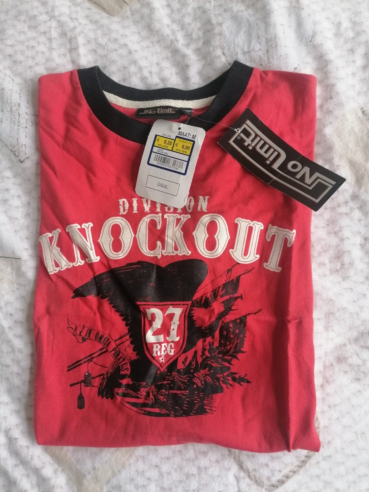 Heren T-shirt 'KNOCKOUT' - Nieuw met label, Nieuw, Overige maten, Ophalen of Verzenden, No Limit