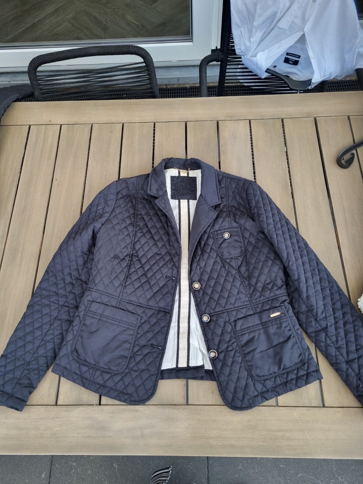 Massimo Dutti gewatteerde jas - XL, Massimo Dutti, Blauw, Maat 46/48 (XL) of groter, Ophalen of Verzenden