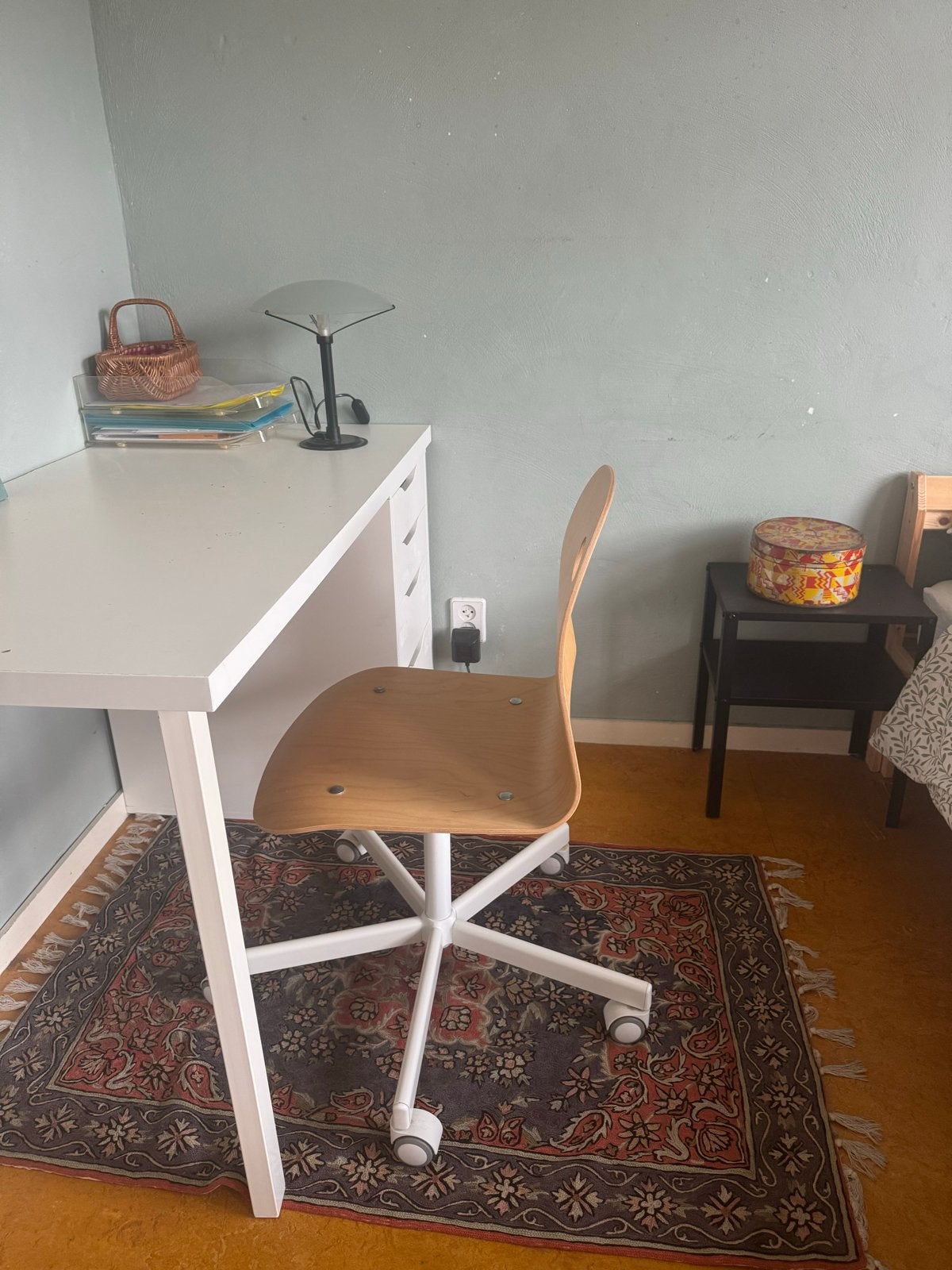 Houten bureaustoel met wielen - IKEA, Ophalen, Gebruikt, Overige kleuren, Bureaustoel