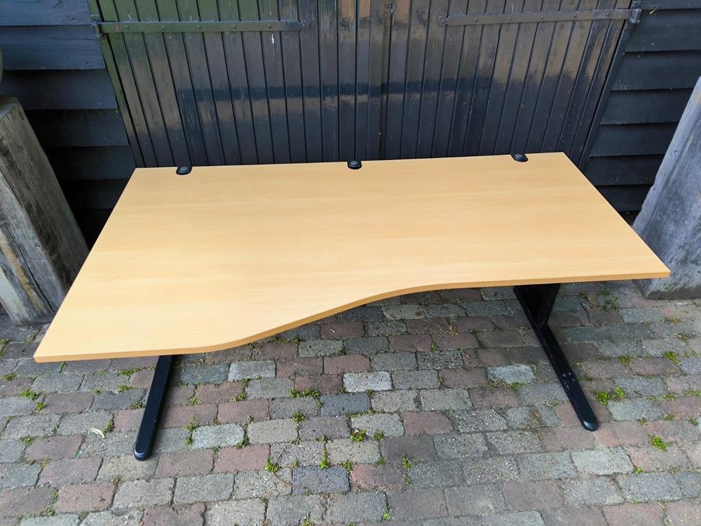 Verstelbaar bureau met ladekastje, Huis en Inrichting, Bureaus, Ophalen, Gebruikt
