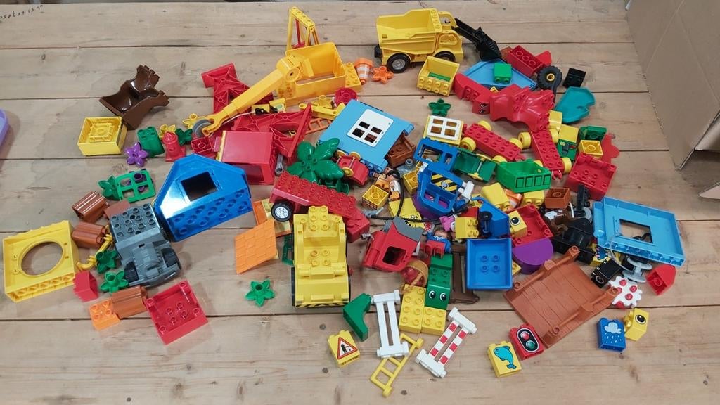 Lego duplo, speciale blokjes, halve bigshopper vol, Ophalen of Verzenden, Zo goed als nieuw