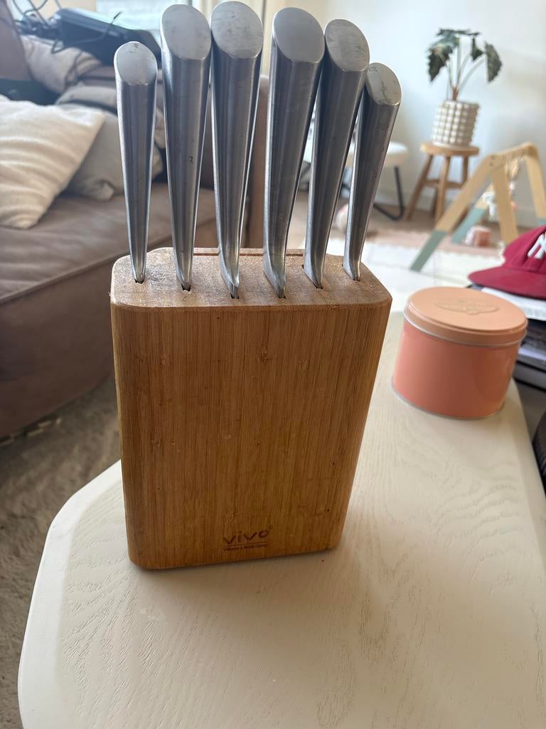 Vivo messenset, Ophalen of Verzenden, Gebruikt, Hout, Bestekset