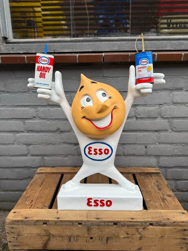Vintage Esso Reclame Figuur Beeld, Verzamelen, Ophalen, Reclamebord, Gebruikt, .