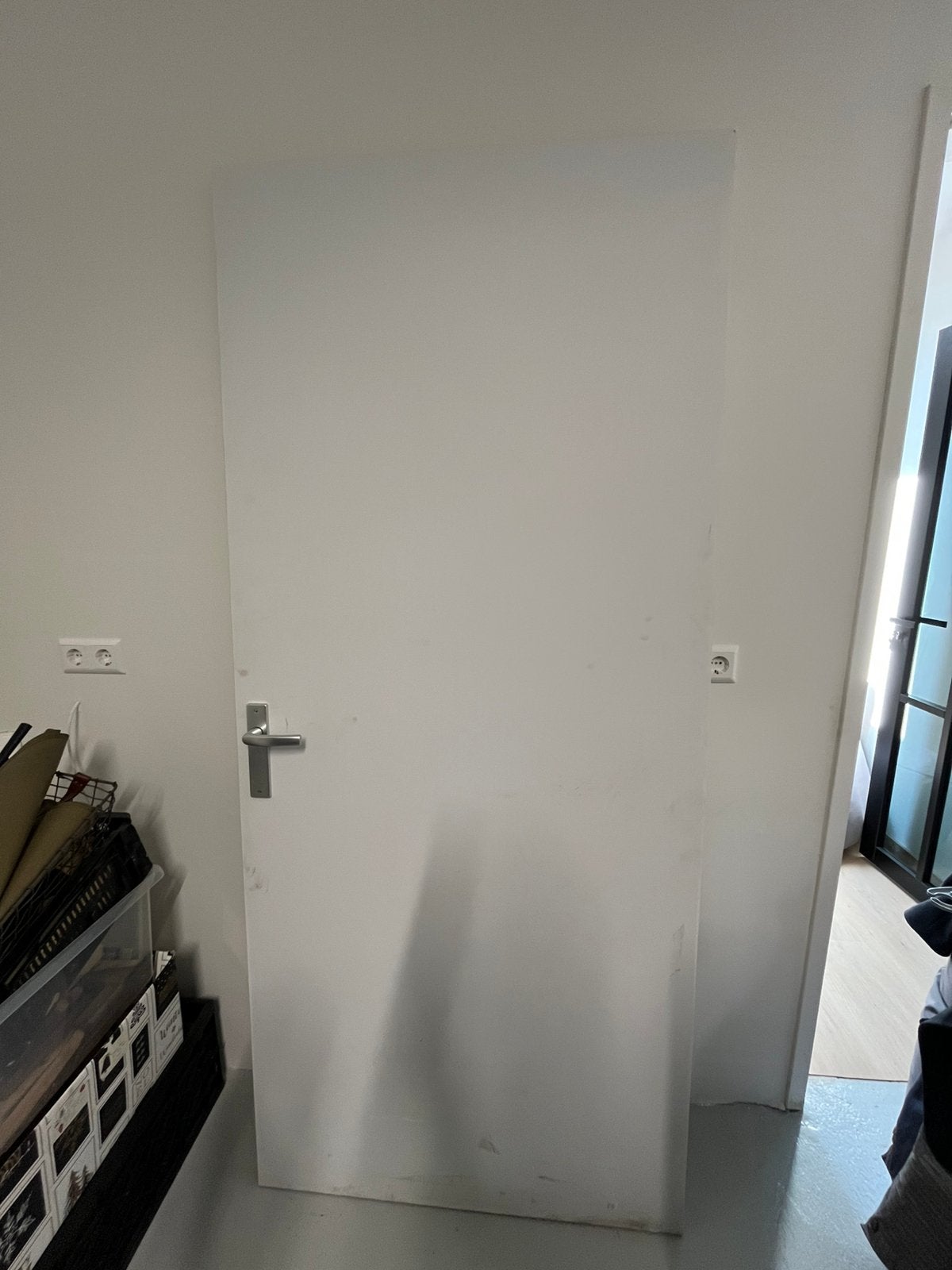 Nieuwe, stompe binnendeur, met deurbeslag,  in de grondverf, Ophalen, 80 tot 100 cm, Binnendeur, Nieuw