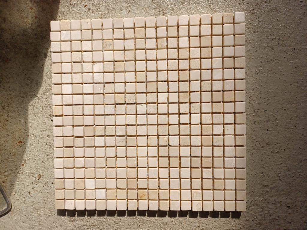 Marmer mozaïek tegels matjes pergamon/beige 30x30, Ophalen, Nieuw