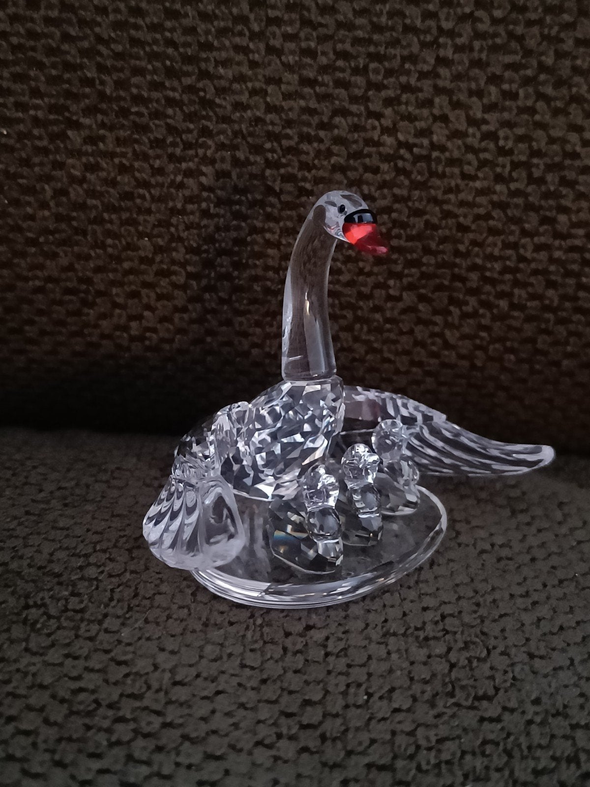 Swarovski zwaan familie, ., Ophalen of Verzenden, Zo goed als nieuw, Figuurtje