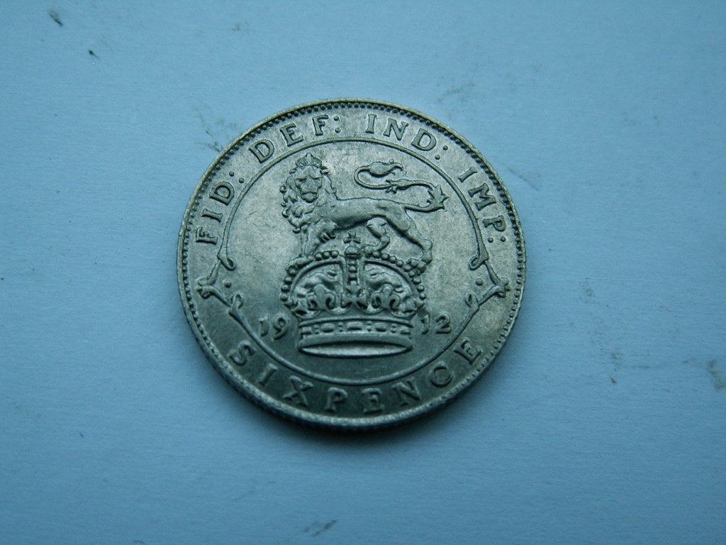 ENGELAND.  6 Pence - 1912, Verzenden, Overige landen, Losse munt, Zilver
